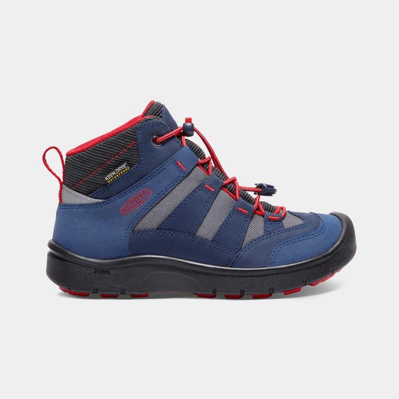 Keen Hikeport Waterproof Mid - Çocuk Trekking Bot - Mavi/Kırmızı - Turkey (265784BYP)